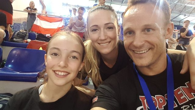 Trainer Michael Gerdenitsch (r.) mit Anna Schmidl (l.). | Foto: A.Schmidl