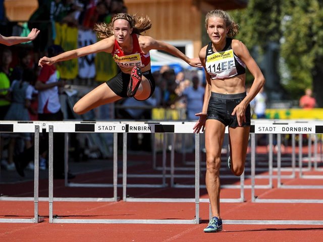 Sophia Carmen Gruber-Pandion sicherte sich Gold bei den Österreichischen Meisterschaften beim Hürdenlauf über 80 Meter. | Foto: Gruber-Pandion