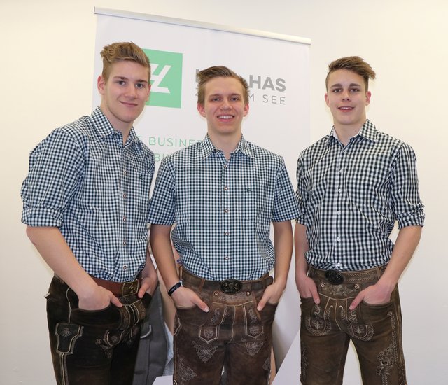 „Es ist ein tolles Spiel und wir geben alles, um den Sieg nach Österreich zu bringen“, sagen Patrick Pichler, Markus Berger und Lukas Düngler (v.li.n.re.).