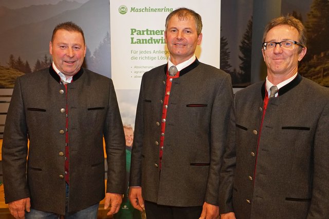 Das Führungsteam des Maschinenring Tiroler Oberland:  Obmann-Stv. Eugen Barbist, Obmann Martin Alber und Geschäftsführer Gottfried Gabl (v.l.).
 | Foto: Maschinenring