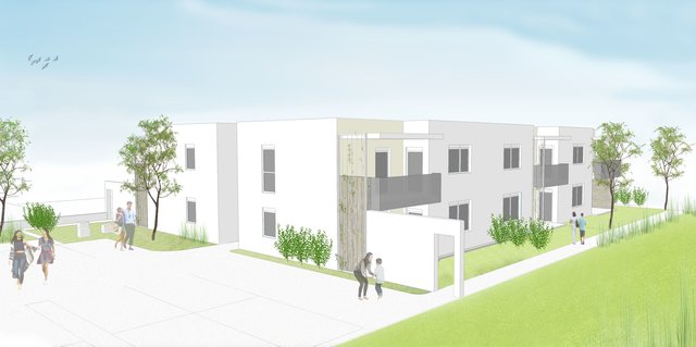 Unmittelbar nach der südlichen Ortseinfahrt errichtet die NEUE EISENSTÄDTER in ausgesprochen attraktiver Lage eine Wohnhausanlage mit 12 Wohnungen. | Foto: NE