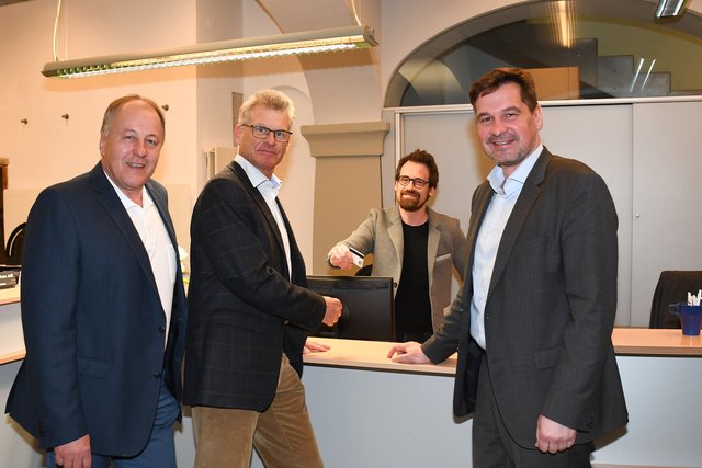 Bürgerservice: Franz Sommer, Erich Leonhartsberger, Frederick Friesenegger und Werner Krammer.