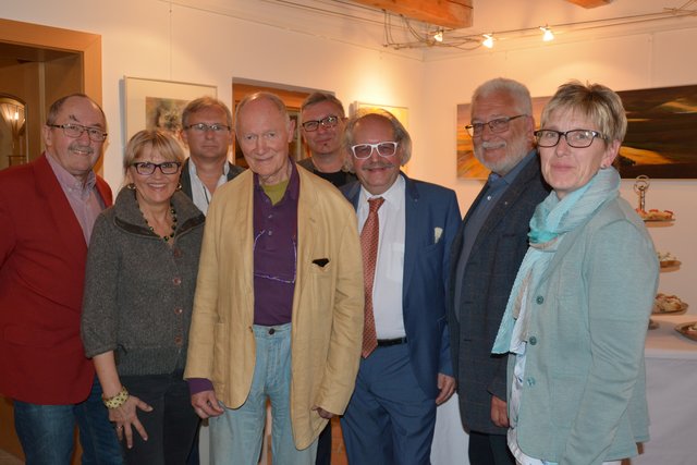 Manfred und Silvia Schweighofer, Christian Kreuzeder, Alfred Postmann, Hans Mayer, Karl J. Mayerhofer, Paul Horsak und Margarete Maron. | Foto: kulturkreiskirchstetten