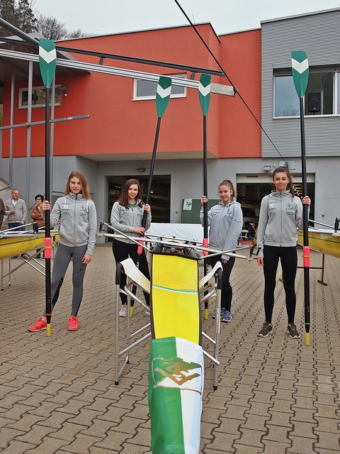 Ruderinnen des VST Völkermarkt, v.l.:Victoria Starc, Leonie Burtscher, Emely Matschek, Hanna Riedel
