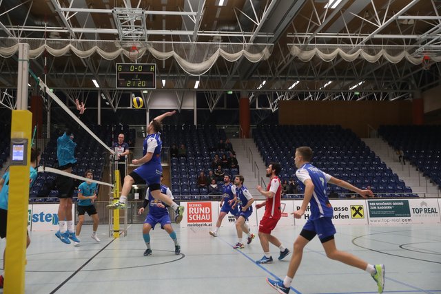 Bis zum fünften Satz mussten die Burschen vom VBC auswärts in Vorarlberg durchhalten.