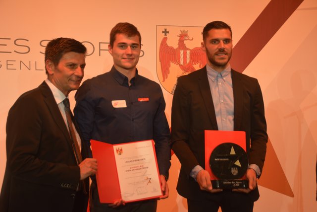 Sportler: Christian Illedits, Adam Wiener und Christopher Trimmel