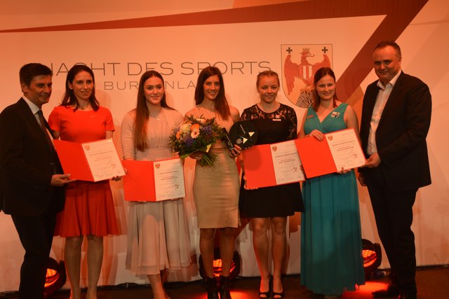 Sportlerin: Christian Illedits, Belinda Weinbauer, Lena Grabowski, Julia Dujmovits, Verena Eberhardt, Kristin Hetfleisch und Hans Peter Doskozil