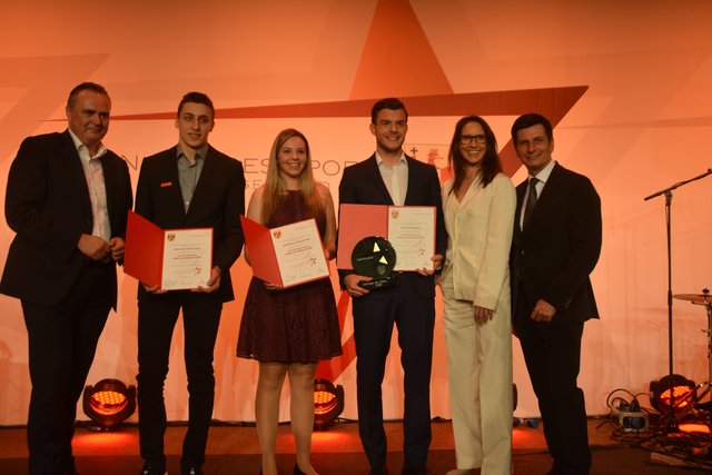 Aufsteiger des Jahres: Hans Peter Doskozil, Roland Schlögl, Isabella Holpfer, Philipp Siegl, Maria Köstlinger und Christian Illedits