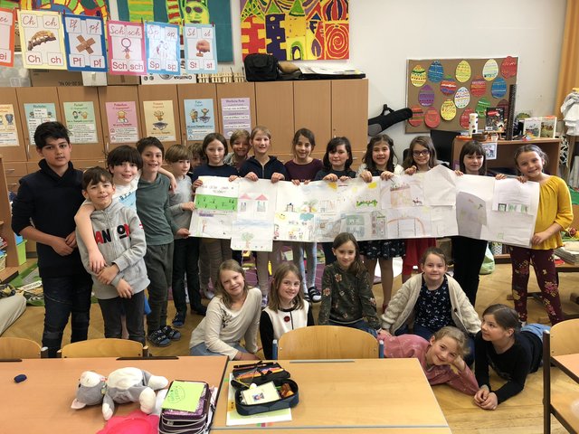 Aus den Vorschlägen der Volksschüler der 3a Stiftgasse entstand eine Collage.