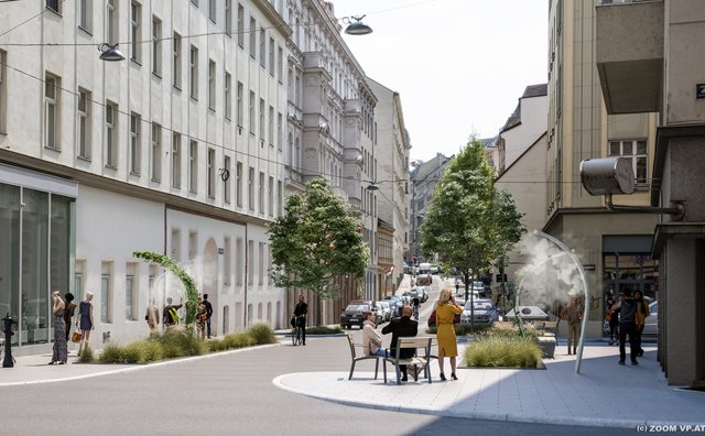 Ab August wird die Zieglergasse umgebaut. Das Ziel: die gefühlte Temperatur dort um rund fünf Grad senken.