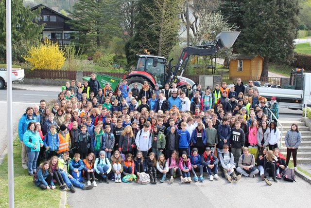 Die Schüler der NMS Oberschützen sorgten für eine Flurreinigung vor den Osterferien.