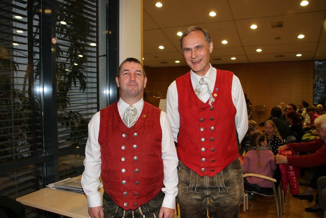 Kapellmeister Rudi Egner und Obmann Walter Praschberger.