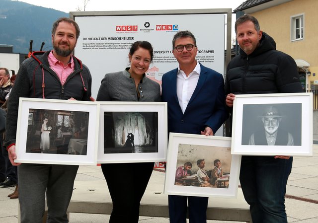 Pinzgauer Teilnehmer: Wilfried Sonnleithner, Bernadette Eberl, Rene R. Wenzel und Nikolaus Faistauer,