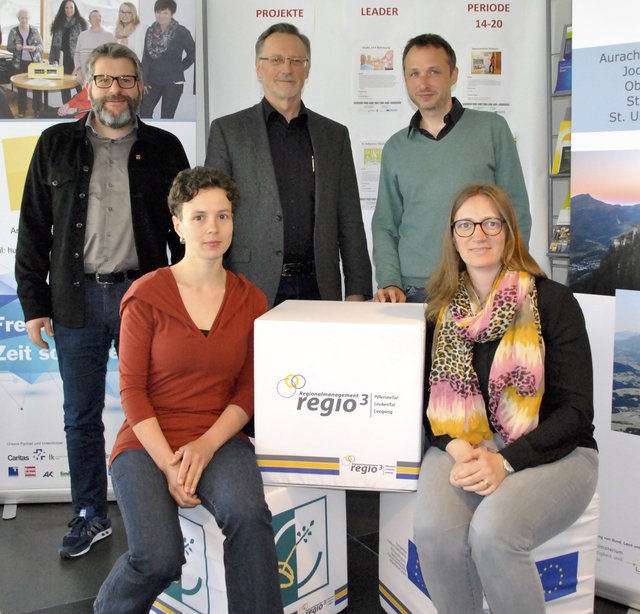 Bgm. Stefan Jöchl, Birgit Bätz, Obmann Sebastian Eder, Bernhard Weicht und Melanie Hutter.