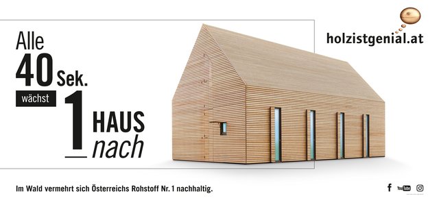 In unseren Wäldern wachsen alle zwei Minuten drei Holzhäuser nach. | Foto: holzistgenial.at