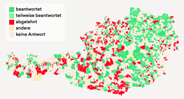 Neun von 15 Gemeinden aus dem Bezirk Deutschlandsberg haben ihre Förderungen offengelegt. | Foto: Addendum/Statistik Austria