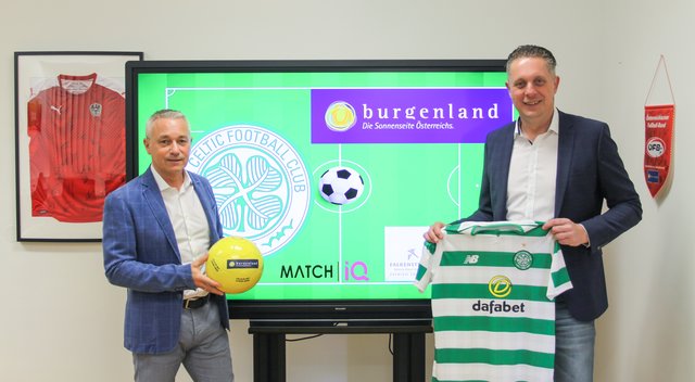 Burgenland Tourismus-Geschäftsführer Hannes Anton und LR Alexander Petschnig freuen sich auf Top-Teams wie den Celtic FC im Burgenland. | Foto: Burgenland Tourismus