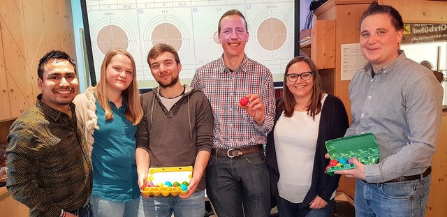 Markus Glößl (JVP-Stadtobmann Kitzbühel), Kerstin Gottsbacher, Simon Schnückel, Jakob Aufschnaiter, Simone Steiner und Thomas Aufschnaiter (JVP-Ortsobmann Kirchberg) (v. li.).