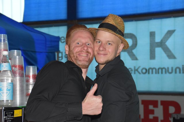 Grillkunst-Restaurantleiter Martin Huber mit Otto Glanzer