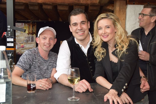 "Spitzbua Markus", Hansi Berger und Lara Bianca Fuchs (v.l.) sorgten für beste Unterhaltung in Serfaus. | Foto: Schwarz