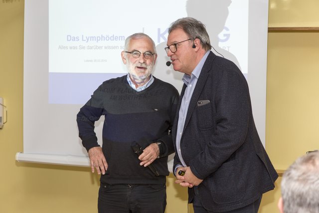 Dr. Ragwin Klaftenegger, Bezirksärztevertreter, begrüßte Prim. Dr. Gert Apich der den Fachvortrag zum Thema Lymphödem hielt.  | Foto: PIL