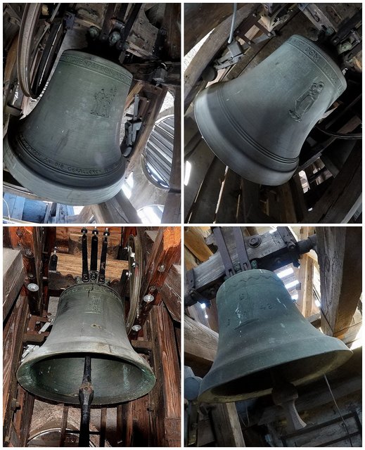Seit nunmehr genau 70 Jahren ist das dreistimmige Geläute im Turm der Stadtpfarrkirche Hermagor in Betrieb. 
Zusätzlich wurde 1950 eine kleine Zügenglocke (am Foto rechts unten) angeschafft.