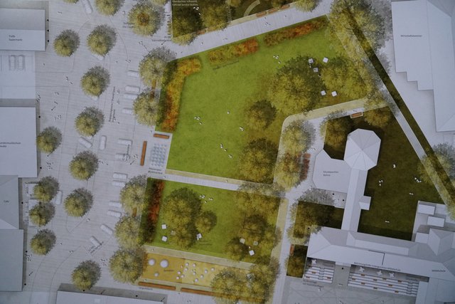 Eine Visualisierung der Neugestaltung der Parkanlage, wie sie vor einem Jahr öffentlich vorgestellt wurde. | Foto: Walch&amp;Partner