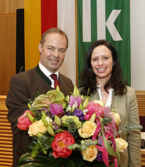 Frau in der LWK-Führungsriege: Johann Mößler mit Astrid Brunner