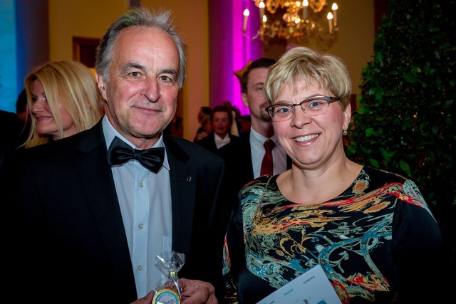 Gemeinderat Johann Zlydnyk mit Stadträtin Bianke Grecu aus Hermannstadt in Rumänien