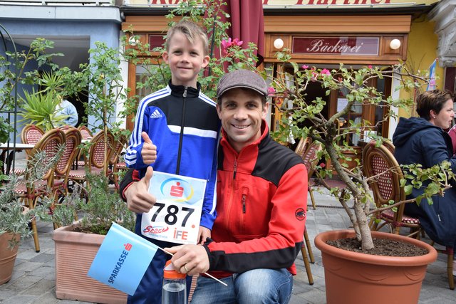 Thomas Eibl feuerte Sohn Thomas an.