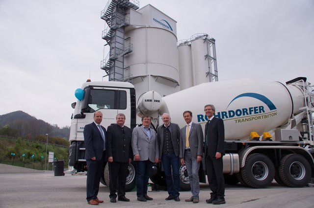 Feierliche Werkseröffnung in Kapfenberg: Hannes Siegl, Peter Neuhofer, Giovanni Prietl, Mike Edelmann, Fritz Kratzer, Markus Stummvoll.