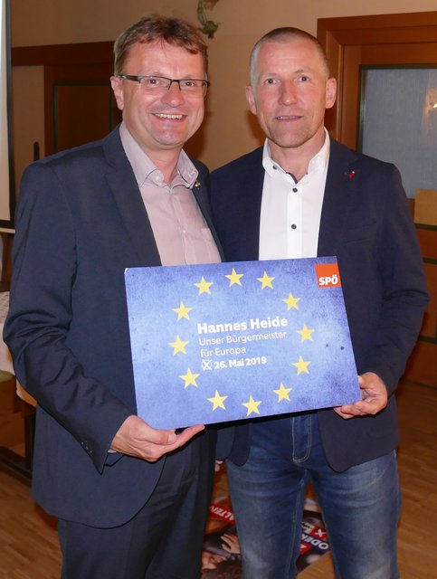 Hannes Heide mit Peter Hrubant (re.). | Foto: SPÖ Garsten