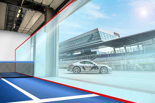 So wird "Tennis in the Box" am Ring aufgezogen. | Foto: Projekt Spielberg