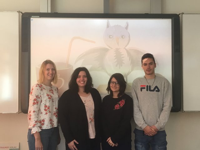 Das Projektteam: Christina S., Paula K., Nathalie D., Mateo K.