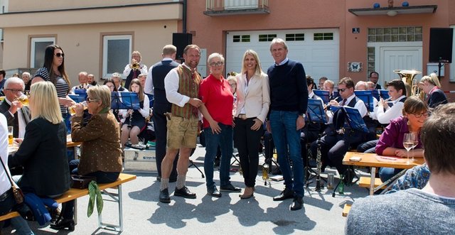 Bürgermeister Hansjörg Obinger, Stadträtin Uschi Pfisterer, Landtagsabgeordnete Sabine Klausner und Vizebürgermeister Werner Schnell ließen sich den Besuch des Festes nicht nehmen | Foto: SPÖ Bischofshofen