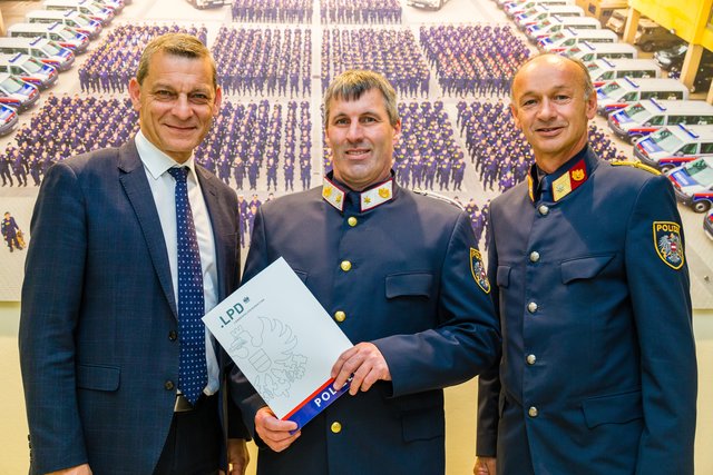 Helmut Tomac, Günter Plevnik und Karl Kraus (v. li.). | Foto: Polizei