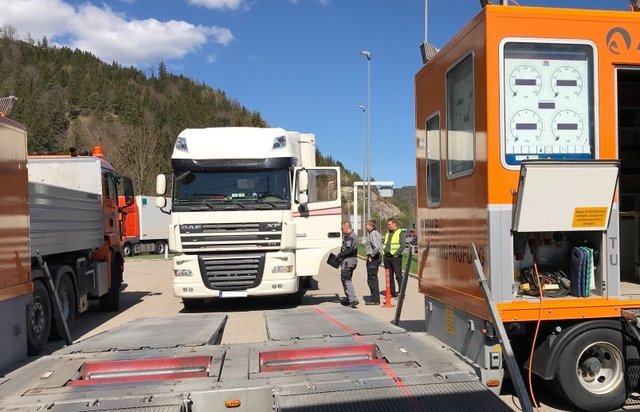 Einsatz mit Prüfzug bei der Kontrollstelle Musau.