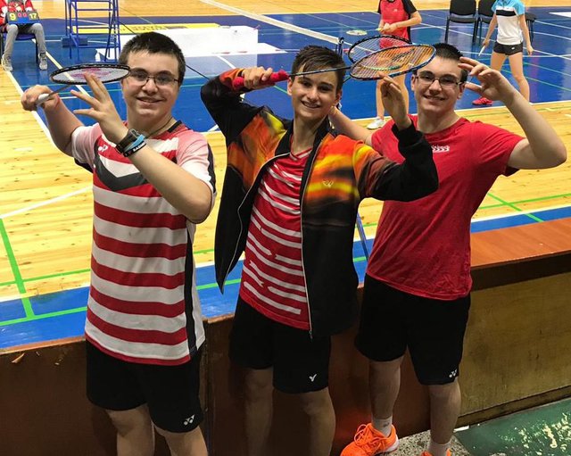 Das Mödlinger Trio: Christian Tomic, Armin Sarosi, Michael Tomic kamen ins Semifinale | Foto: Badminton Mödling