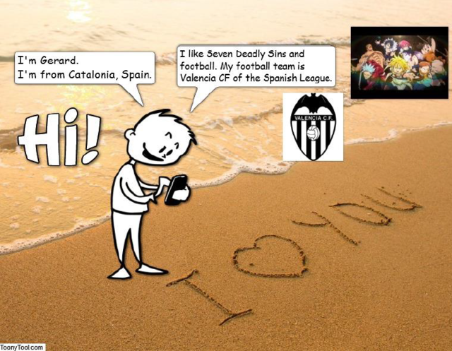 Ein Cartoon der Schüler aus Spanien.