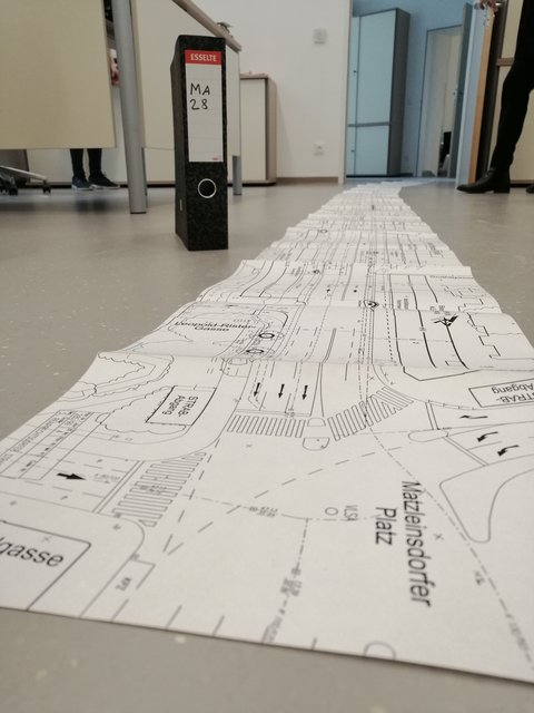 So lange sind die Pläne zu den gesamten Umbauarbeiten in Margareten. | Foto: BV 5