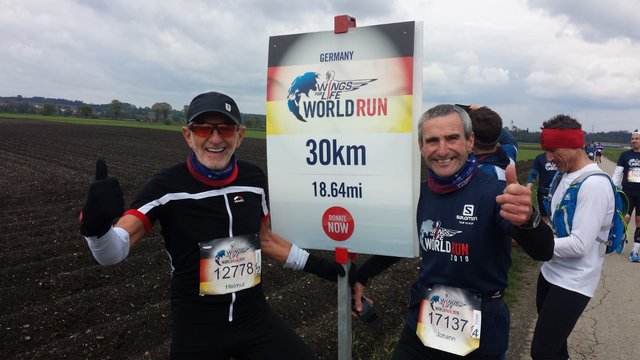 Helmut Willnauer und Johann Geyerhofer haben ihr Ziel erreicht- 30 Kilometer