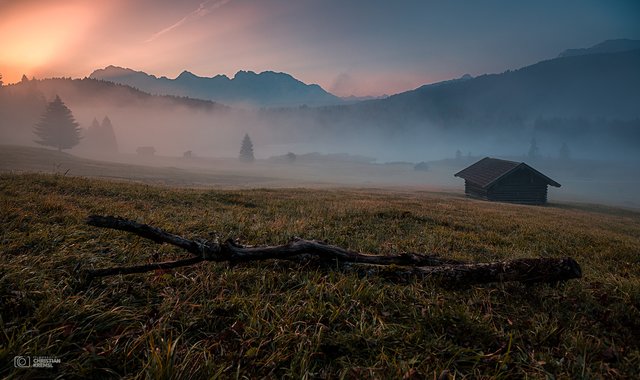 Der Geroldsee am frühen Morgen, entstanden bei einem Zeitraffer Ausflug.