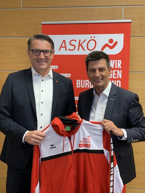 Alfred Kollar (links) hat die Nachfolge von Christian Illedits als Präsident des ASKÖ Burgenland angetreten. | Foto: ASKÖ