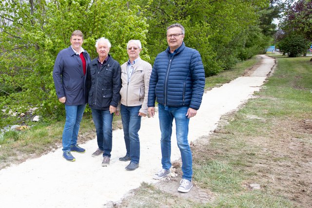 vlnr: GR Kurt Polyak, Vizebürgermeister Alois Hahn, GGR Karl Stachel, GGR Gerhard Puffitsch.
 | Foto: Harald Wrede