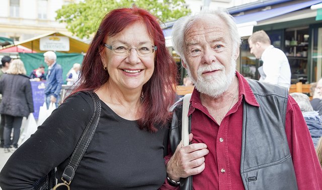 Evelyn Schmid-Tarmann mit Literat Josef K. Uhl