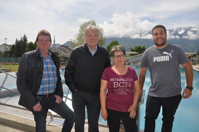 Armin Dobrovnik, Stefan Visotschnig mit Hermine und Dario Thonhauser. | Foto: Christopher Polesnig