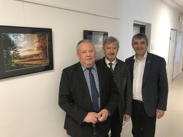 Der 2. Landtagspräsident Rudolf Strommer mit Bezirkshauptmann Hermann Prem und LAbg. Walter Temmel (von links). | Foto: BH Jennersdorf