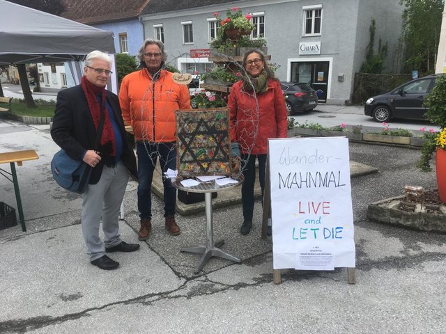 Das Wander-Mahnmal wurde am Gedenktag in St. Ruprecht an der Raab präsentiert. | Foto: Marialuise Hierzer