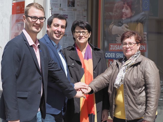 Die Sozialdemokraten auf Wahlkampftour in Scheibbs.