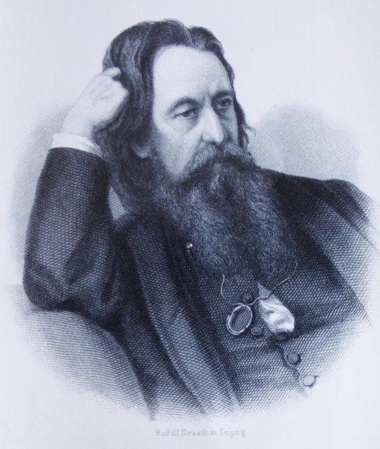 Franz Stelzhamer, Stich von Rudolf Strauch aus Leipzig.